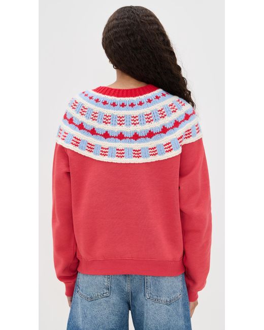 Polo Ralph Lauren Red Crew Neck Sweatshirt
