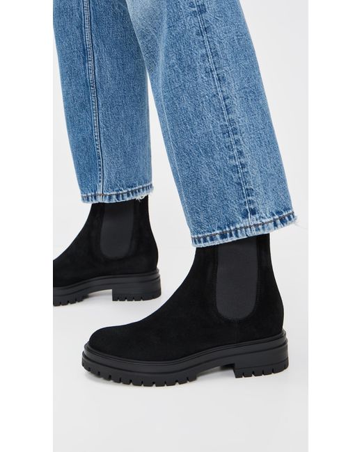 Gianvito Rossi Black Chester Suede Boots