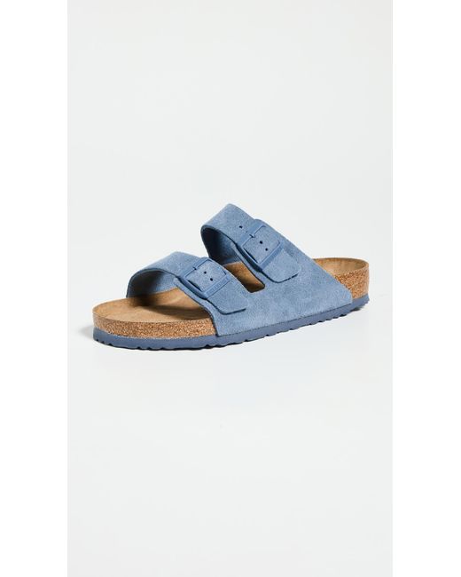 Birkenstock Blue Arizona Soft Footbed Sandals for men
