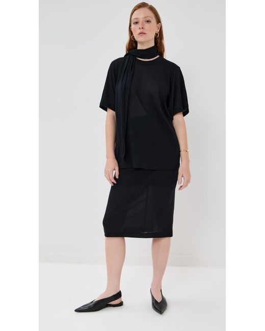 BITE STUDIOS Black Moon Sheer Cotton Crepe Skirt