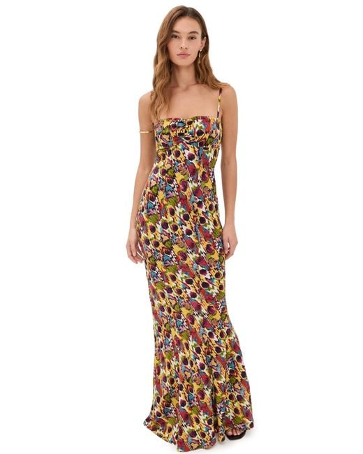 Saloni Multicolor Renee Long Dress
