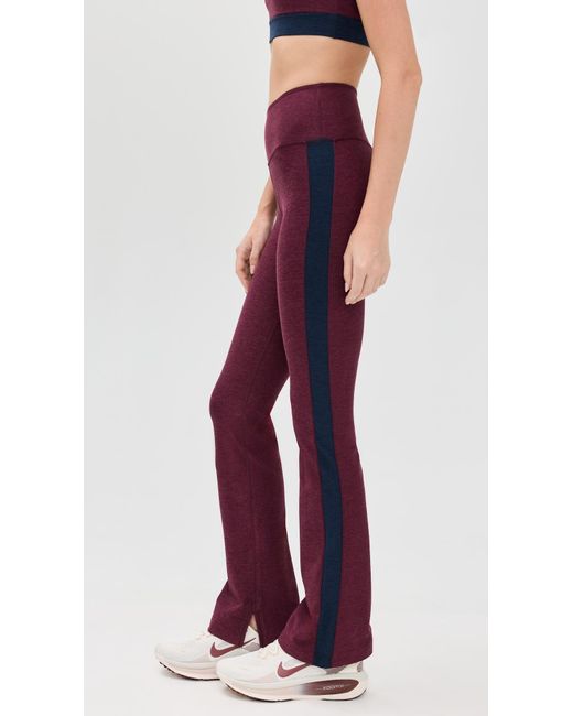 Beyond Yoga Red Spacedye Gemini Colorblock Side Slit Pants