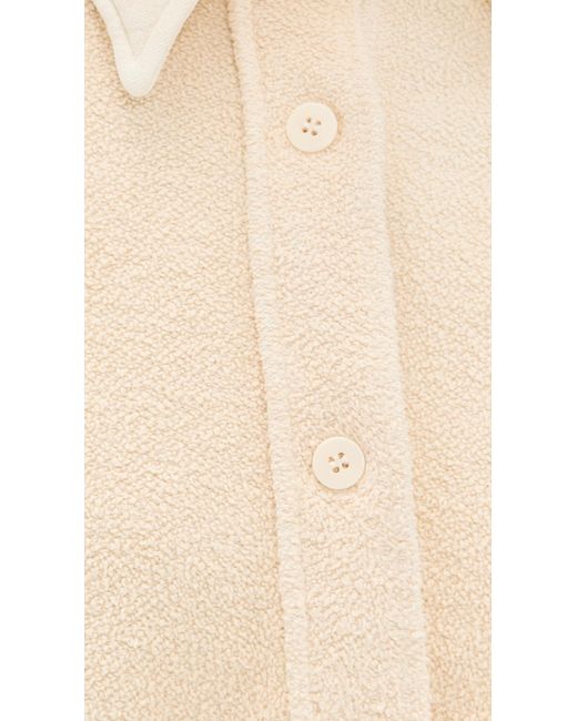 Les Tien Natural Alison Oversized Crop Button Up