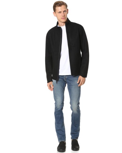 Vince Blue Short Sleeve Pima Crew Neck Tee for men