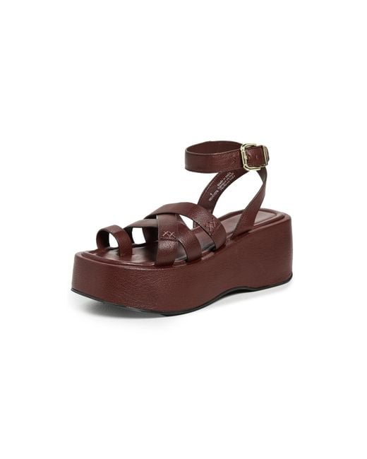 Free People Women's Brown Hazel Flatform Sandals