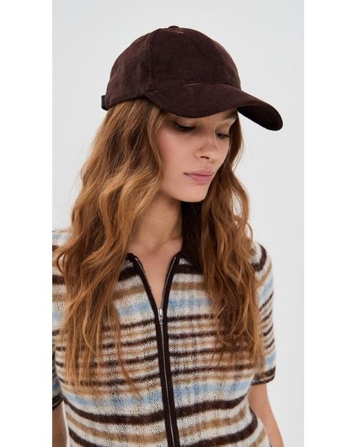 Rag & Bone Black Harlow Corduroy Baseball Cap