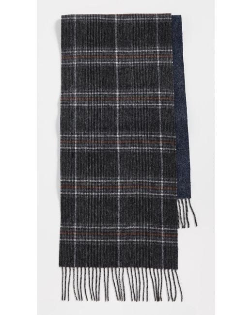 Barbour Black Marsden Reversible Scarf for men