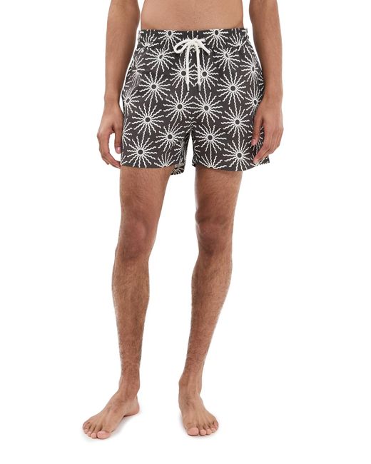 Frescobol Carioca Black Rio Swim Shorts O Sol Print 4 for men