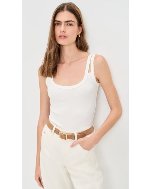 ASKK NY White Double Tank Top