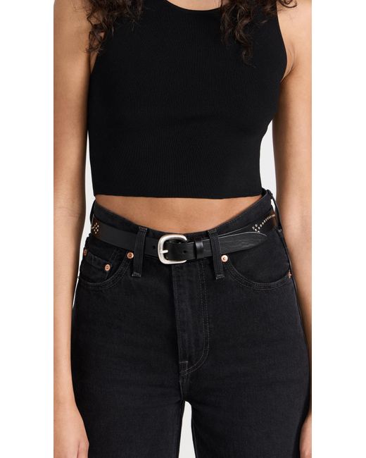 Andersons Black Studded Belt