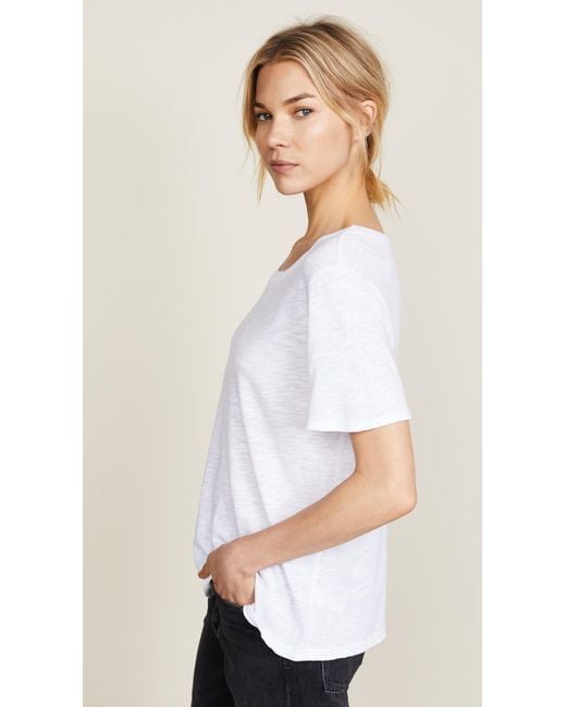 Splendid White Slub Crew Tee