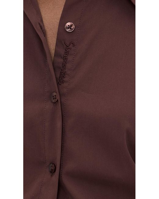 Simon Miller Purple Loch Poplin Button Up