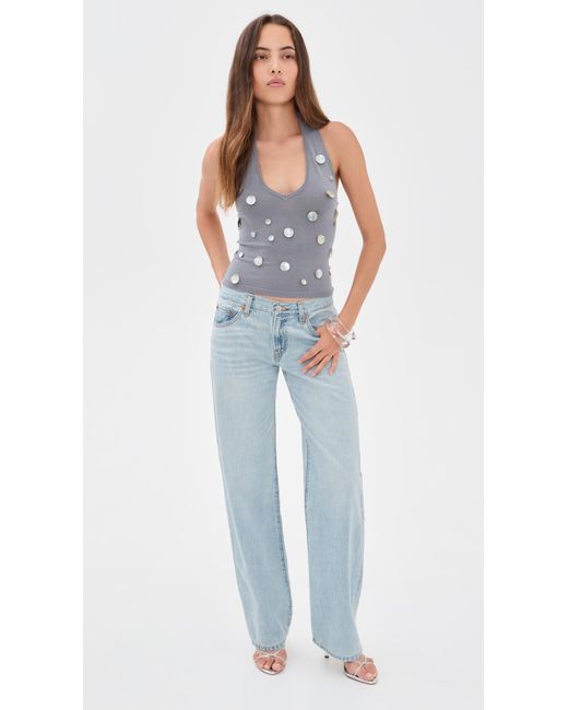Bailey Rose Blue Halter Top
