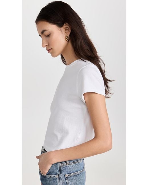 Agolde White Adine Shrunken Tee