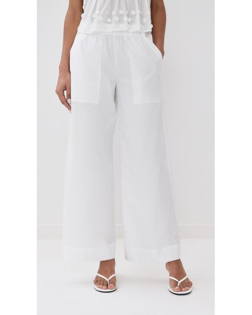 Jonathan Simkhai White Arden Pull On Pants