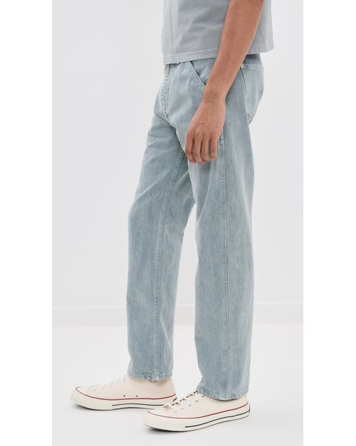 Asher Blue Jude Slub Cotton Twill Pants for men