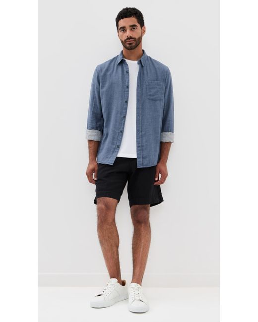 Vince Blue Double Face Long Sleeve Shirt for men