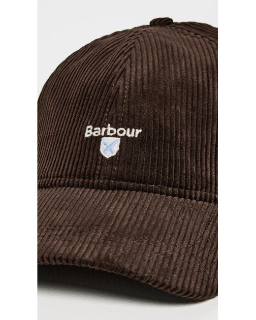 Barbour Black Preston Corduroy Cap for men