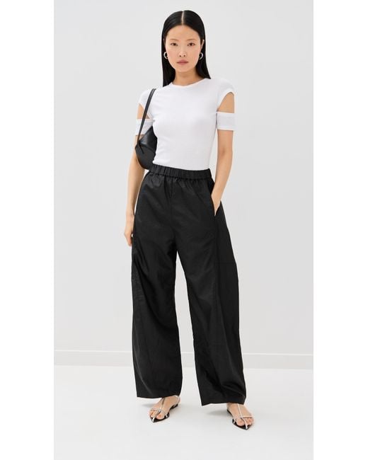 Tibi Black Crispy Nylon Winslow Pant