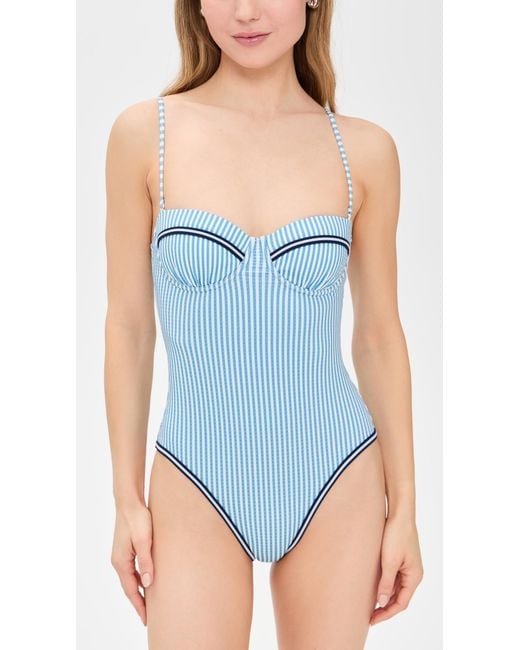 Solid & Striped Blue The Alma One Piece