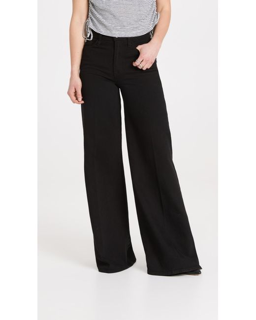 FRAME Le Pixie Petite Palazzo Jeans in Black Lyst
