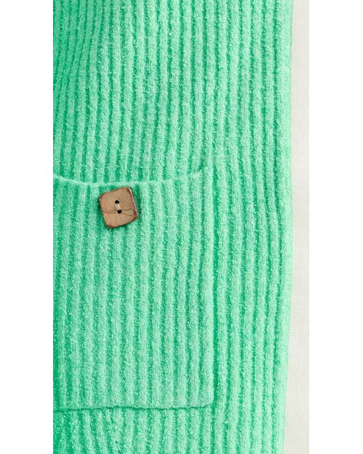 Joos Tricot Green Terry Cardigan