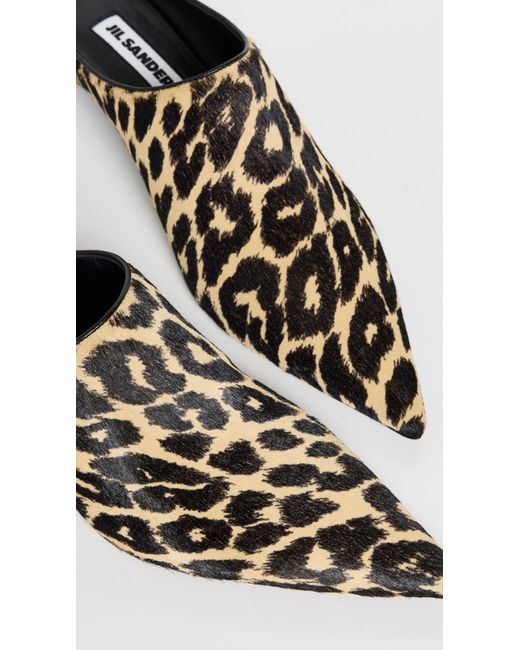 Jil Sander Black Heeled Mules