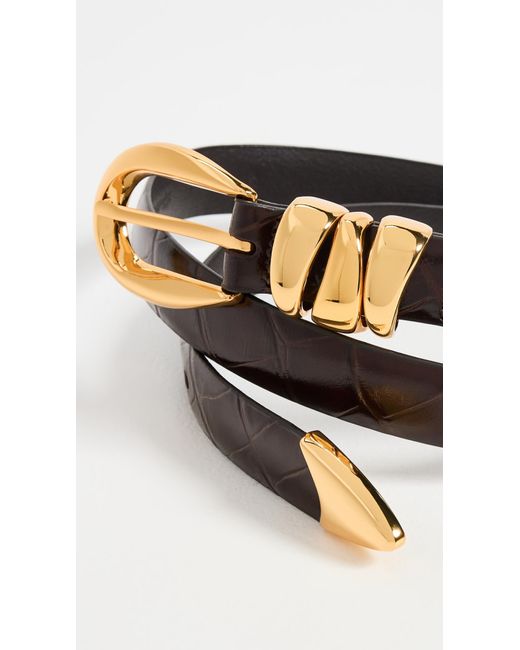 Madewell Black Leather Belt with Gold Buckle and Triple Keepers Madewell Triple Metal Keeper Belt | Shopbop main image 3