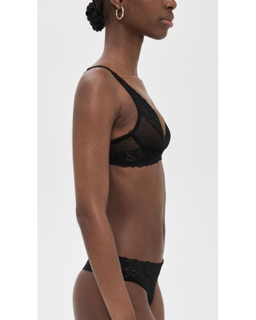 Commando Black Double Take Lace Bralette