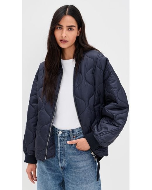 Agolde Blue Isla Quilted Jacket