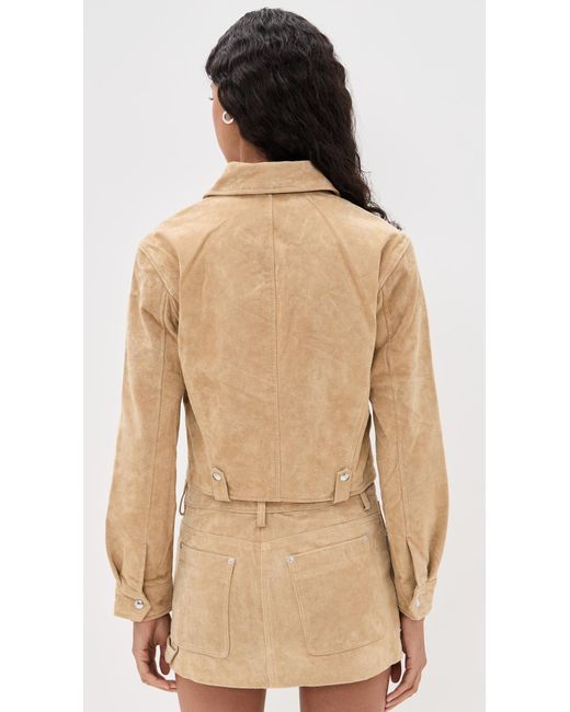 Blank NYC Natural Cinnamon Crunch Suede Jacket