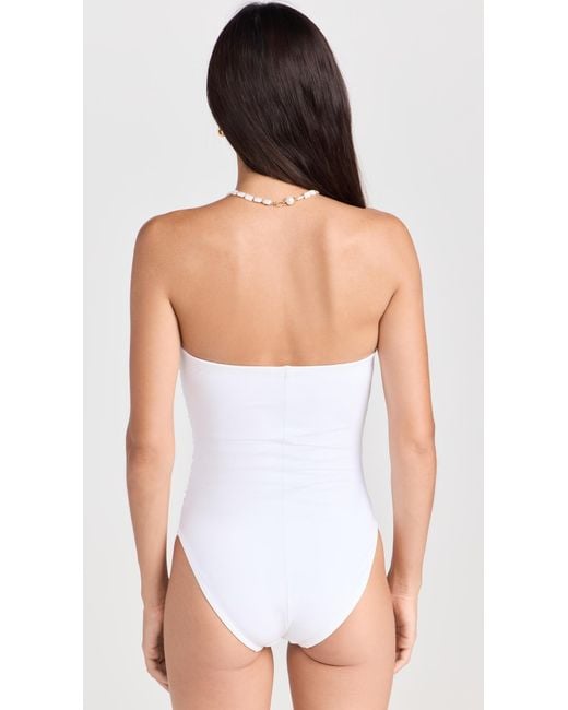 Karla Colletto White Basics Bandeau One Piece