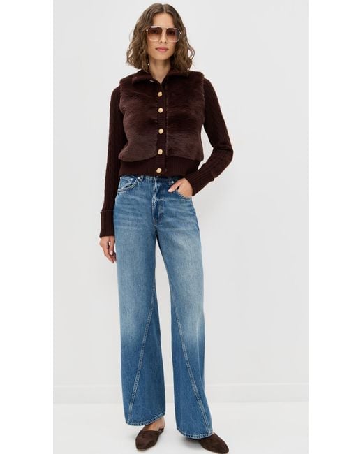 Cara Cara Brown Logan Faux Fur Jacket