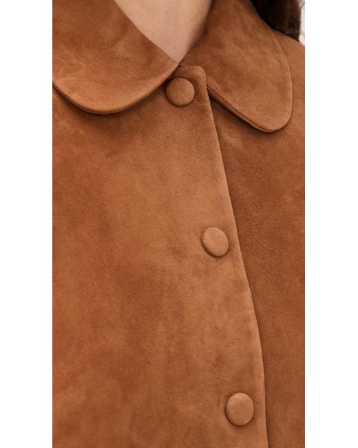 Ba&sh Orange Veste Milas Suede Jacket