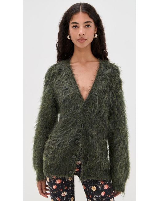 R13 Green Boyfriend Cardigan