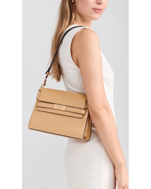 Tory Burch Lee Radziwill Shoulder Bag in Natural Lyst