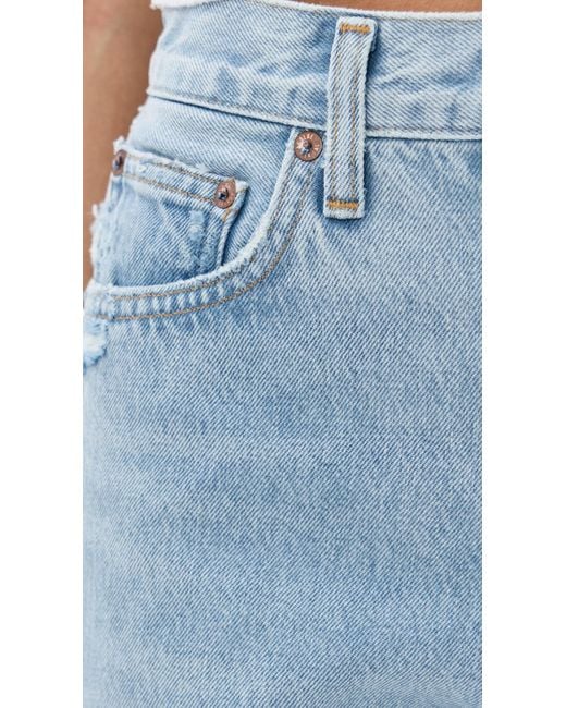Agolde Blue Dee Vintage High Rise Shorts