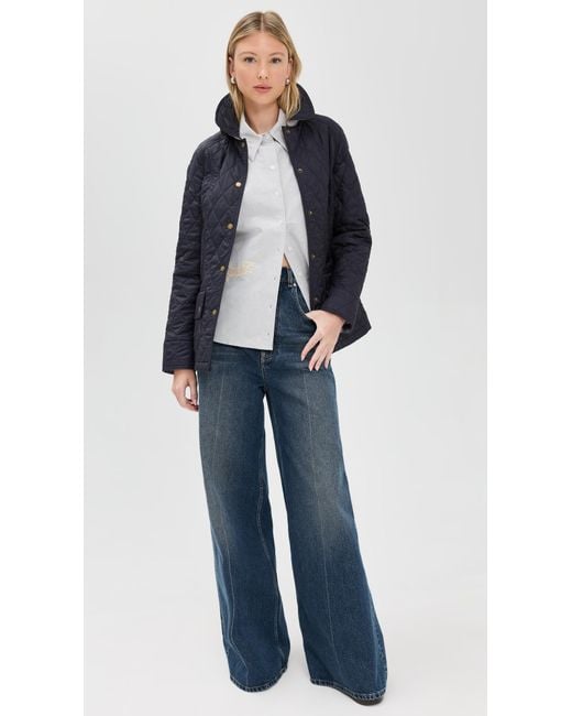 Barbour Blue Beadnell Quilt Barn Jacket