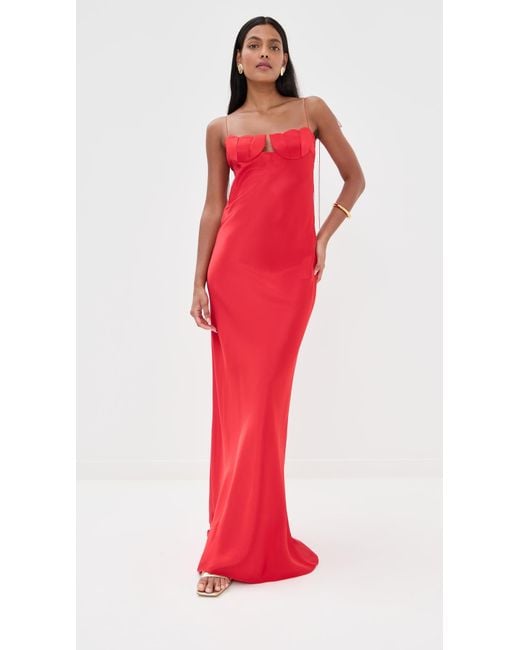 Anna October Tulip Maxi Dress in Red | Lyst