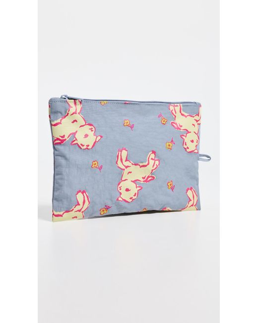 Baggu White Flat Pouch Set