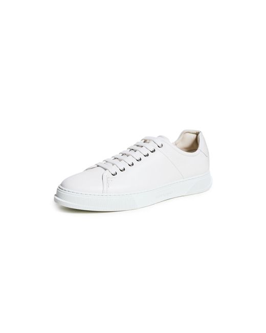 Ferragamo White Clayton Leather Sneakers 9 for men