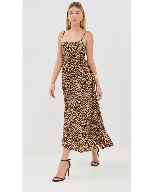Azeeza Rachel Midi Dress in Natural | Lyst
