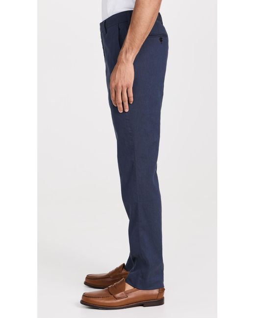 Faherty Brand Blue Movement Flex Linen Trouser for men
