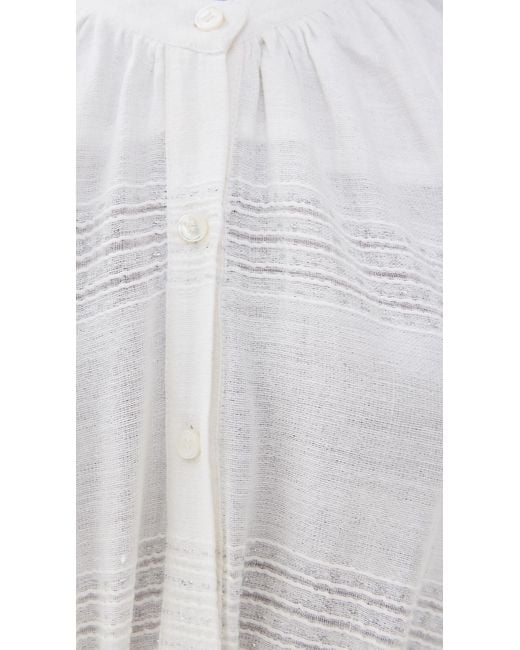 Lemlem White Makeda Button Up Dress