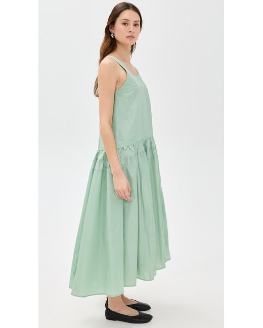 MEIMEIJ Green Sleeveless Taffeta Dress