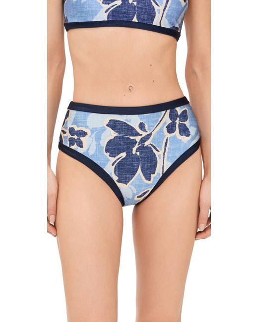 Jonathan Simkhai Blue Dallia High Waist Bottoms