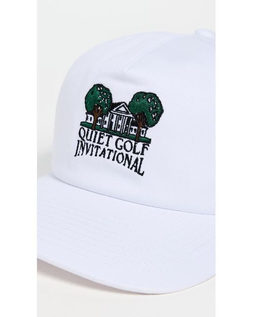 Quiet Golf Black Invitational 5 Panel Hat for men