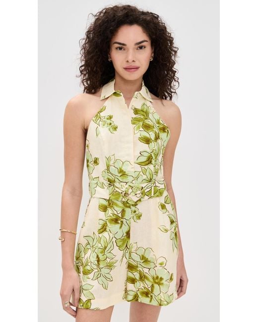 Hevron Yellow Asha Romper
