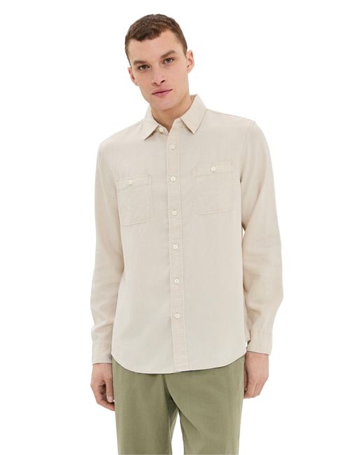 Faherty Brand Natural The Tried And True Chambray Workshirt for men
