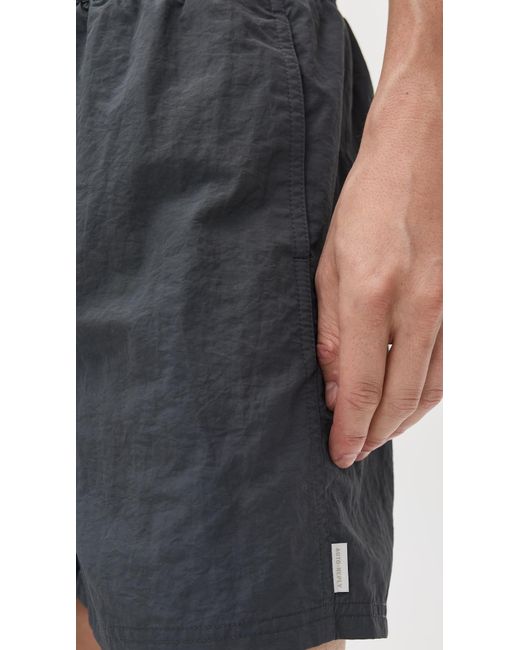 AUTO-REPLY Black Solid Sebastian Swim Trunks 6 for men